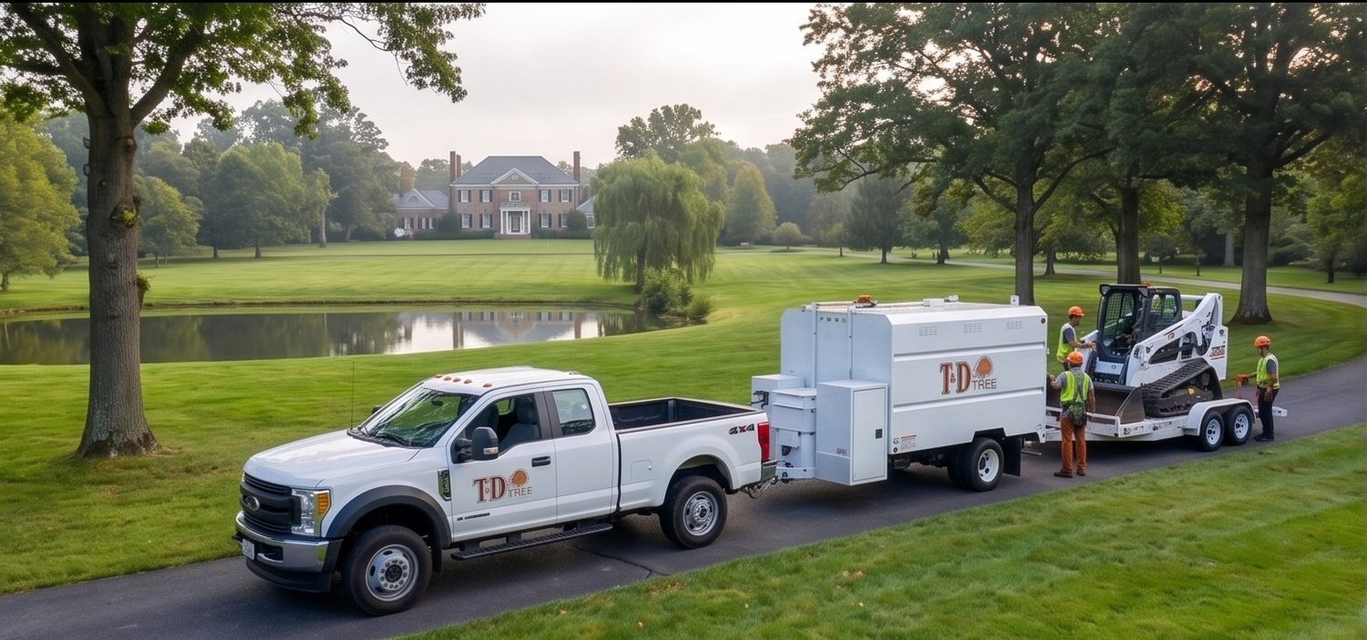 Bulk natural mulch produced by T&D Tree Service ready for delivery in Essex County NJ